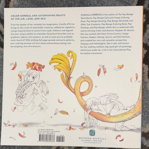 New Pop Manga Coloring Book Set by Camilla d’errico. - Picture 3 of 12